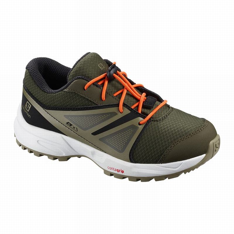 Salomon SENSE CLIMASALOMON™ WATERPROOF Zapatillas Trail Running Niños - Negras - Colombia (54783-ZJG